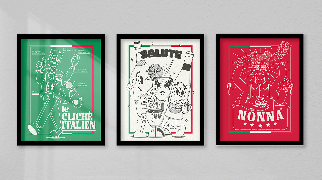 Affiches pour restaurant italien