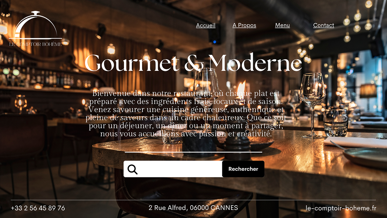 Site web restaurant français