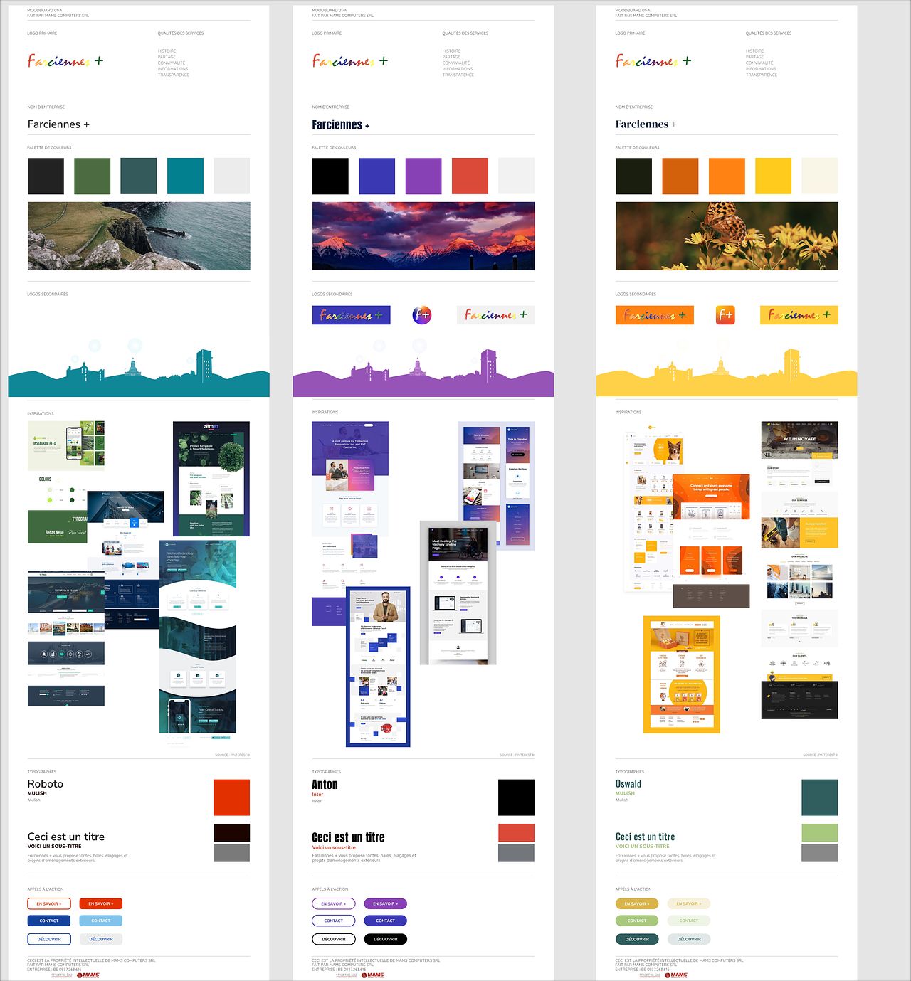 Charte graphique - Réalisée chez MAMS Computers