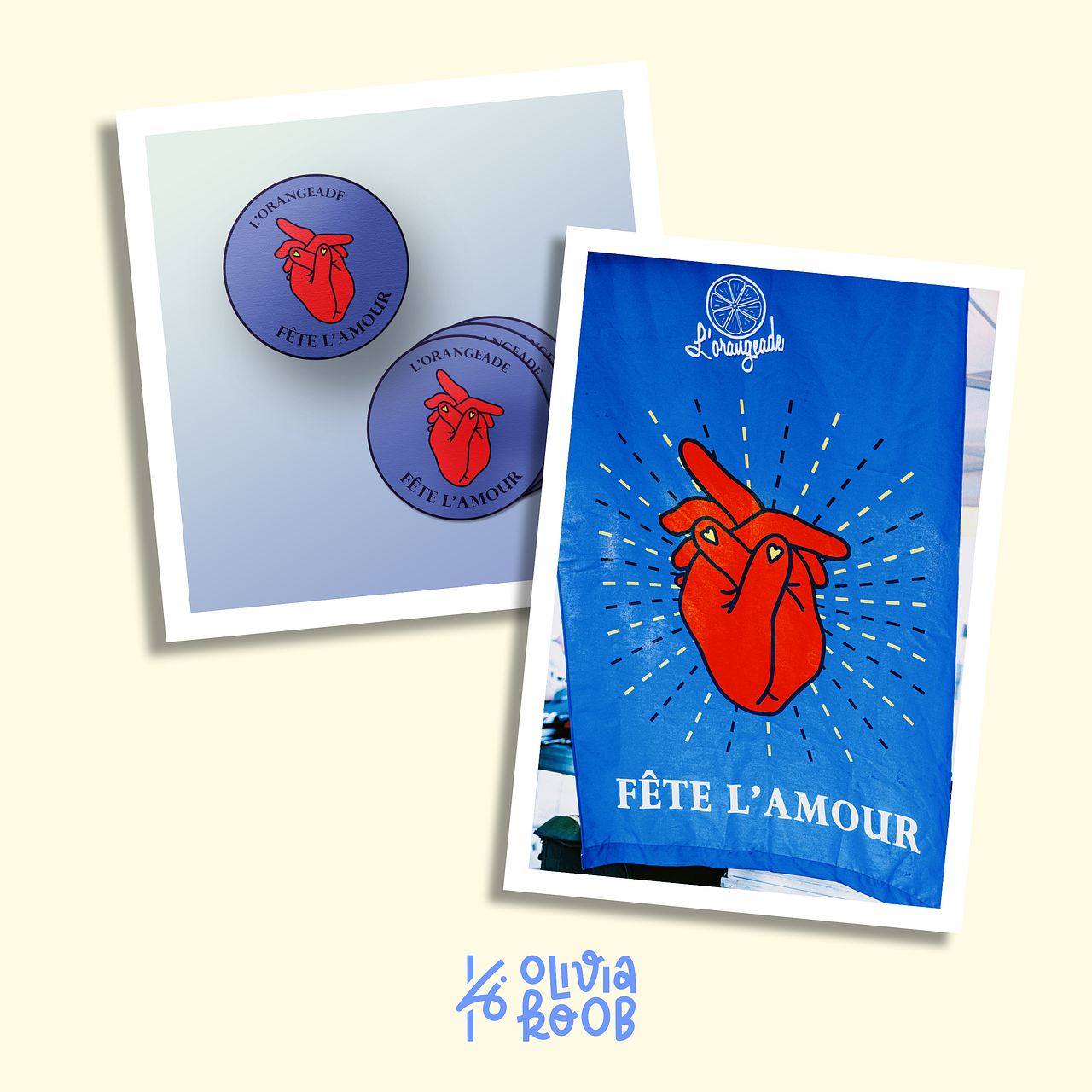 Logo - stickers et drapeau Fête l'Amour