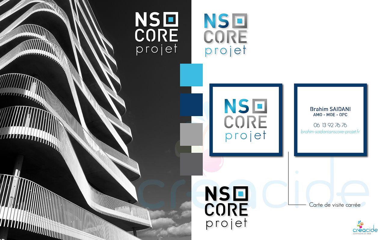 Identité visuelle et carte de visite de NSCore