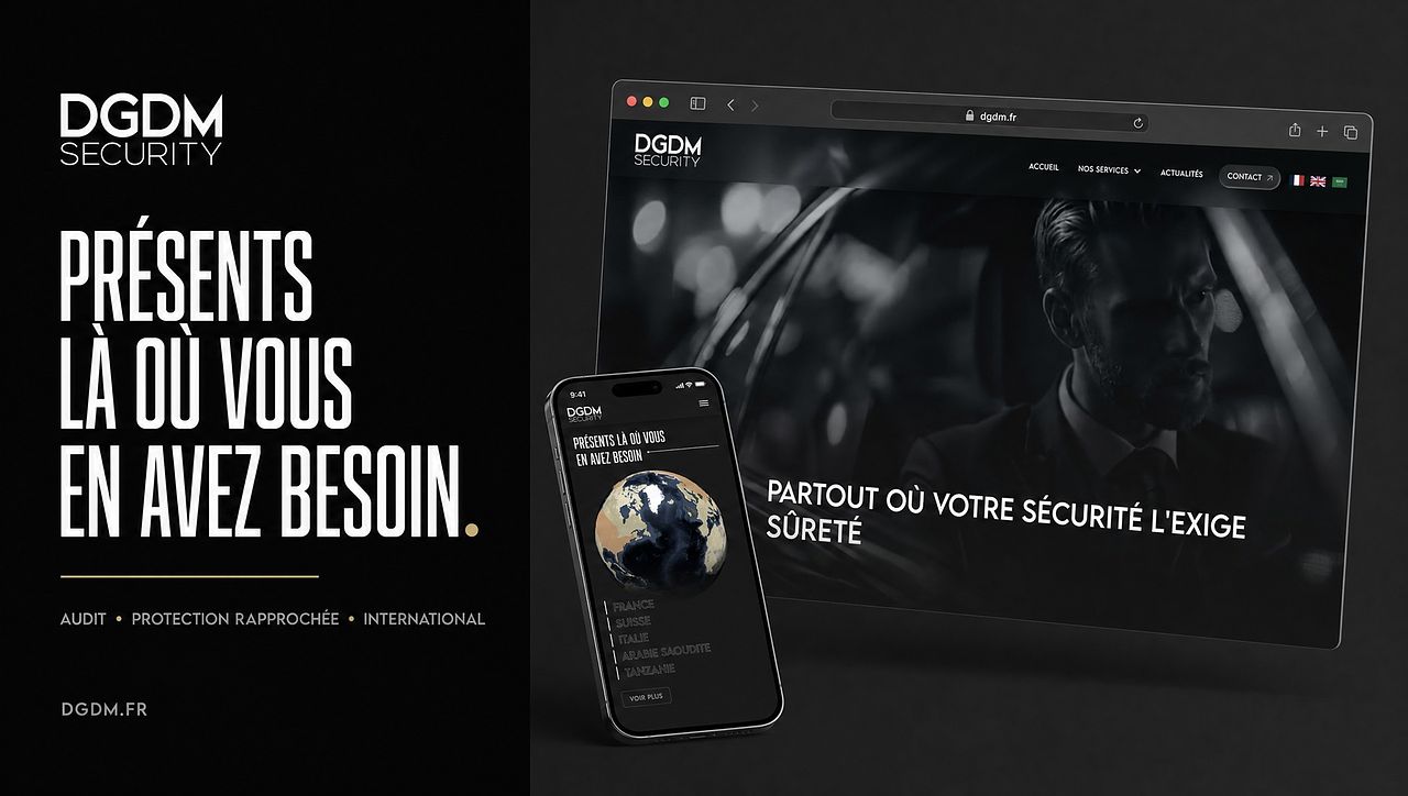 Création du site DGDM · Sécurité privée