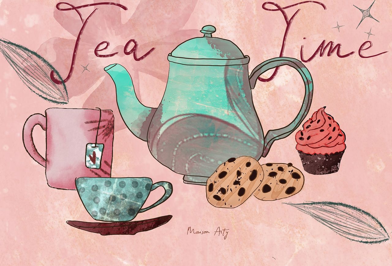 Tea Time - Illustration gourmande à l'aquarelle