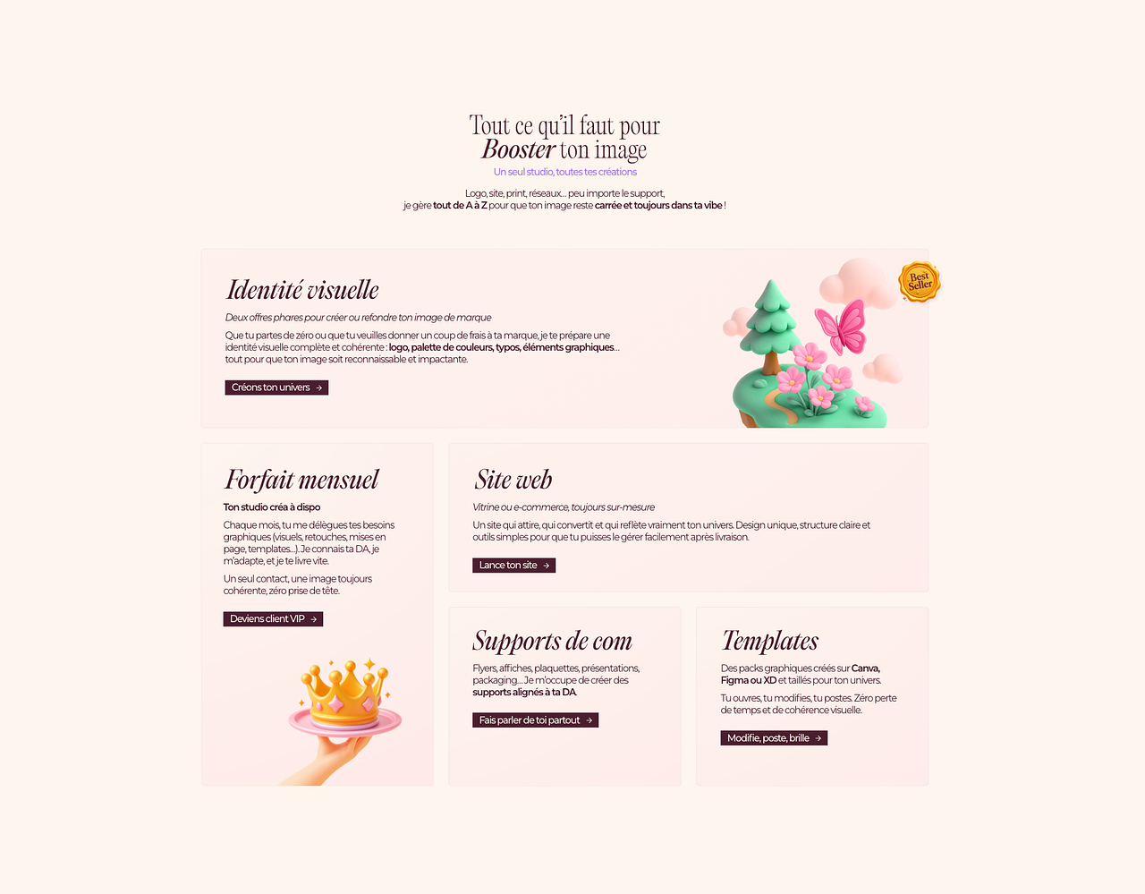 Prestations – Vue d’ensemble