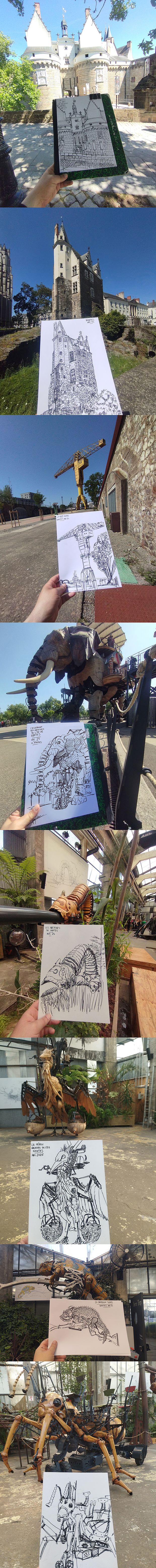Croquis dessin en extérieur (Nantes)