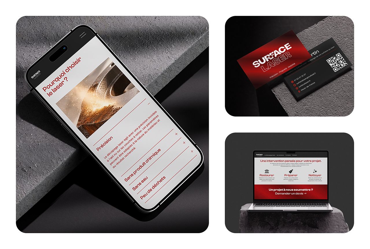 Surface Laser — Identité visuelle & communication
