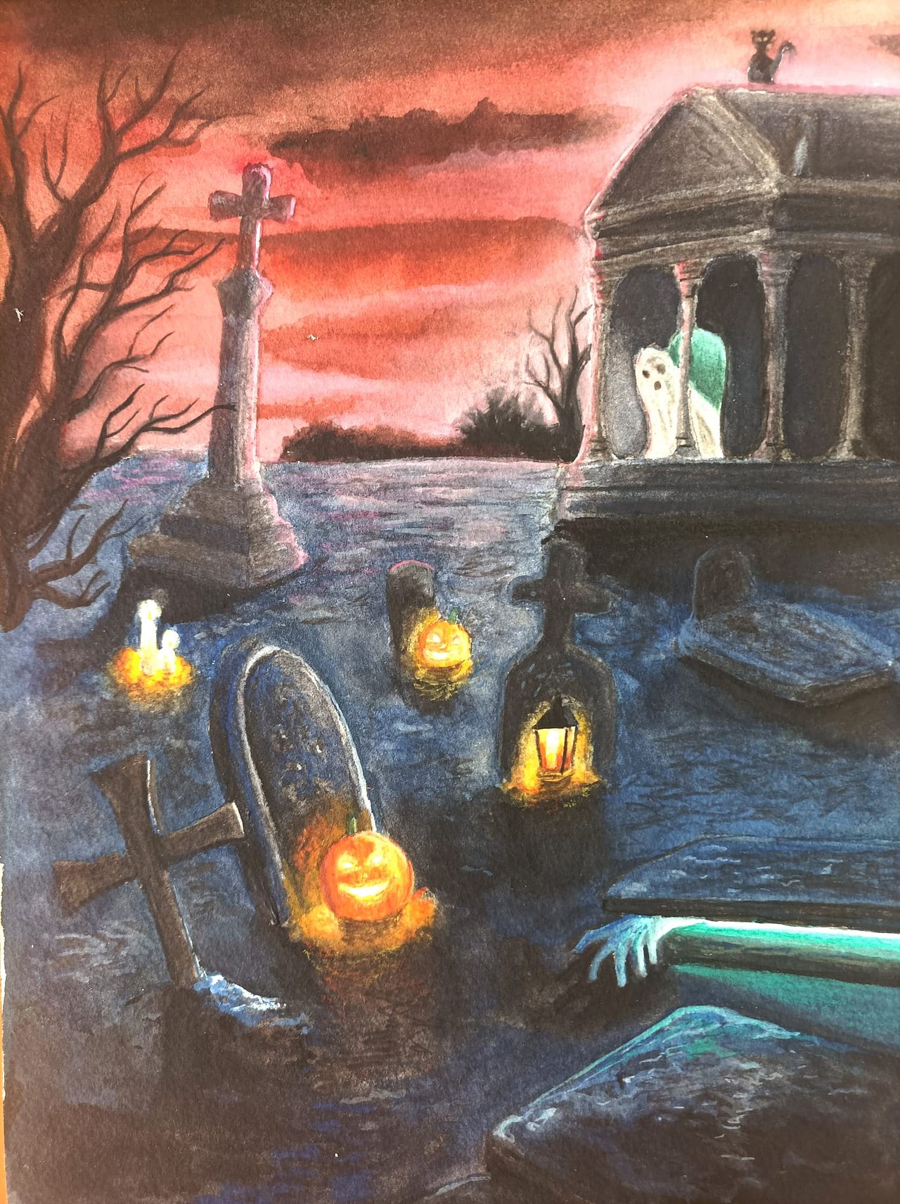 Illustration halloween gouache