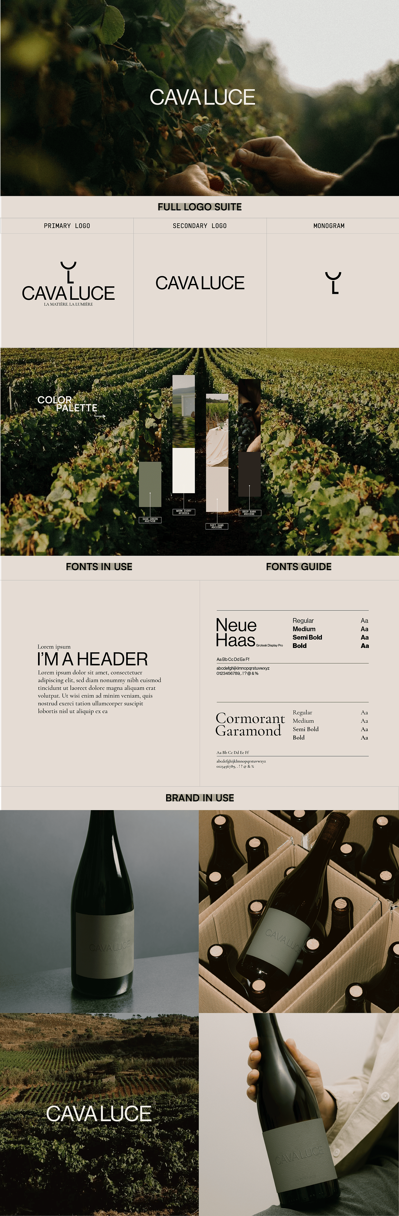 Cava Luce - identité visuelle