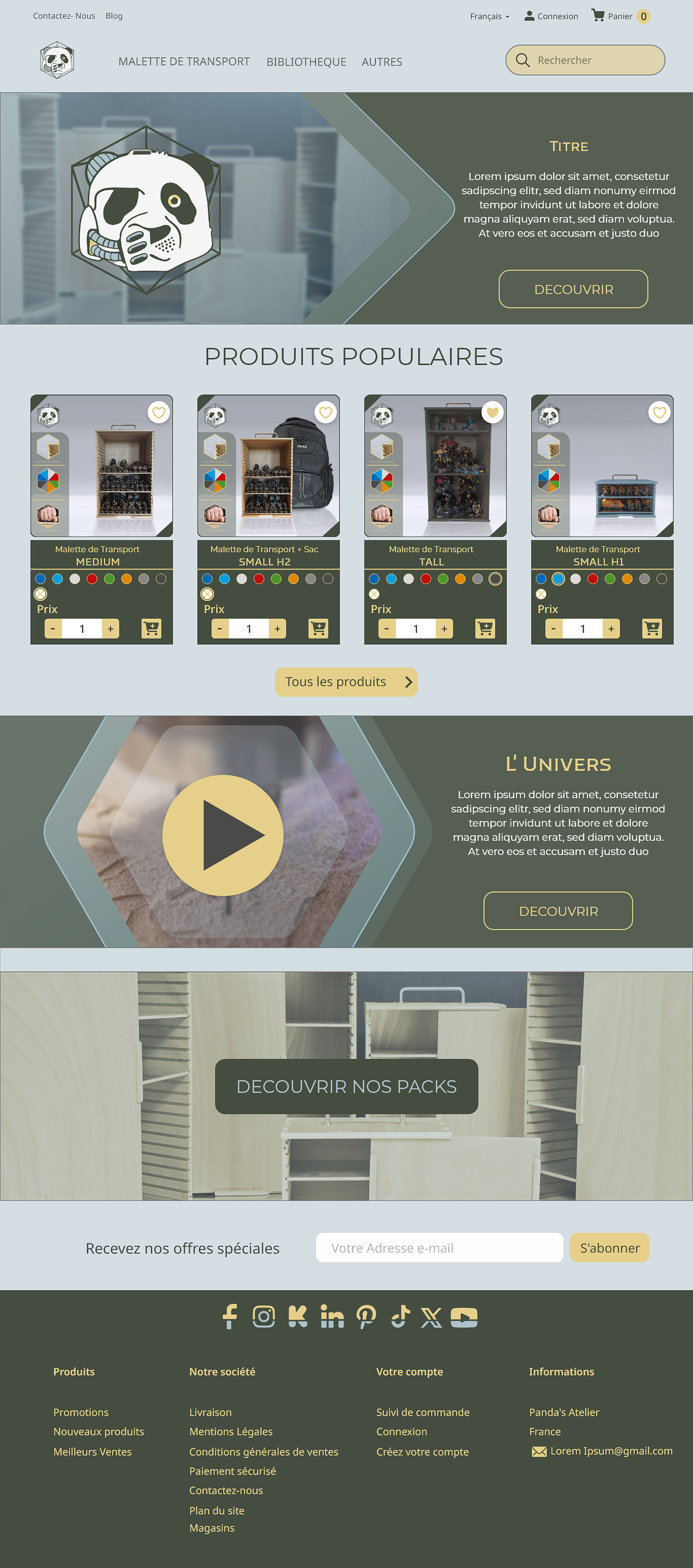 UI design - site Web - Client