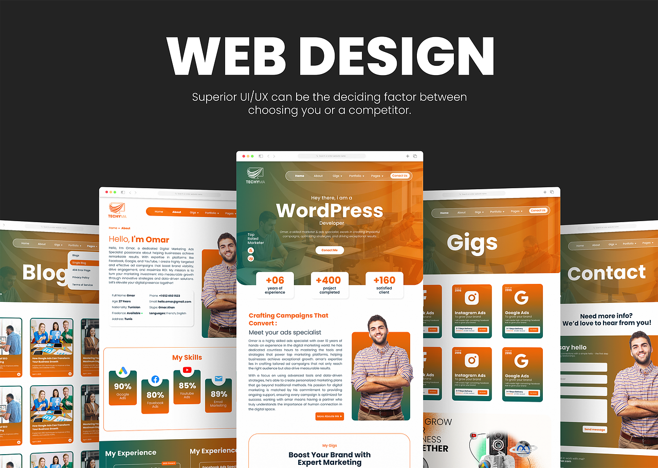 Web design, UX/UI