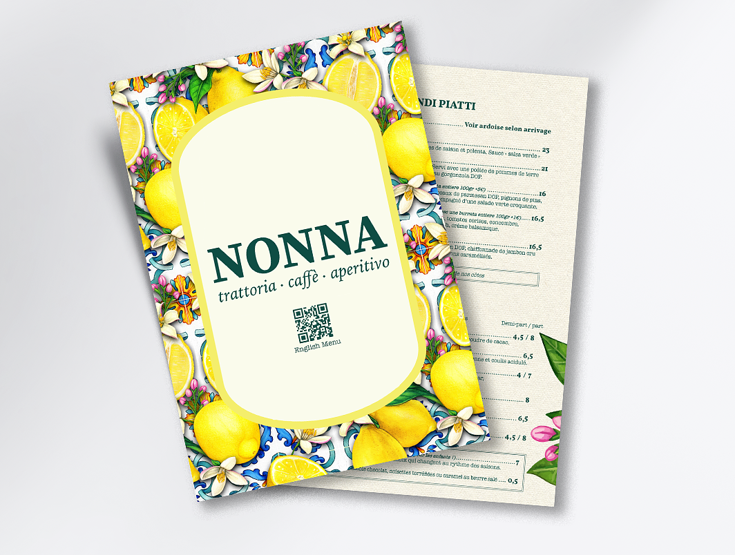 Menu Nonna restaurant