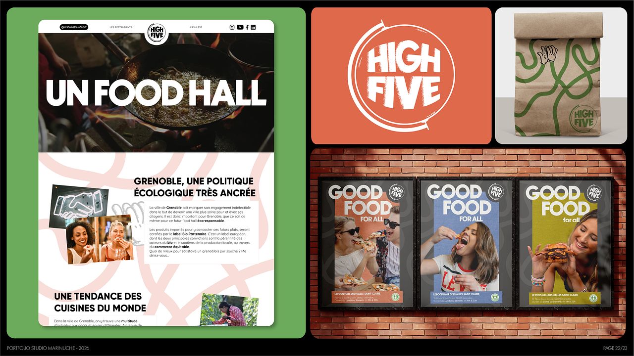 High-Five Foodhall - Branding