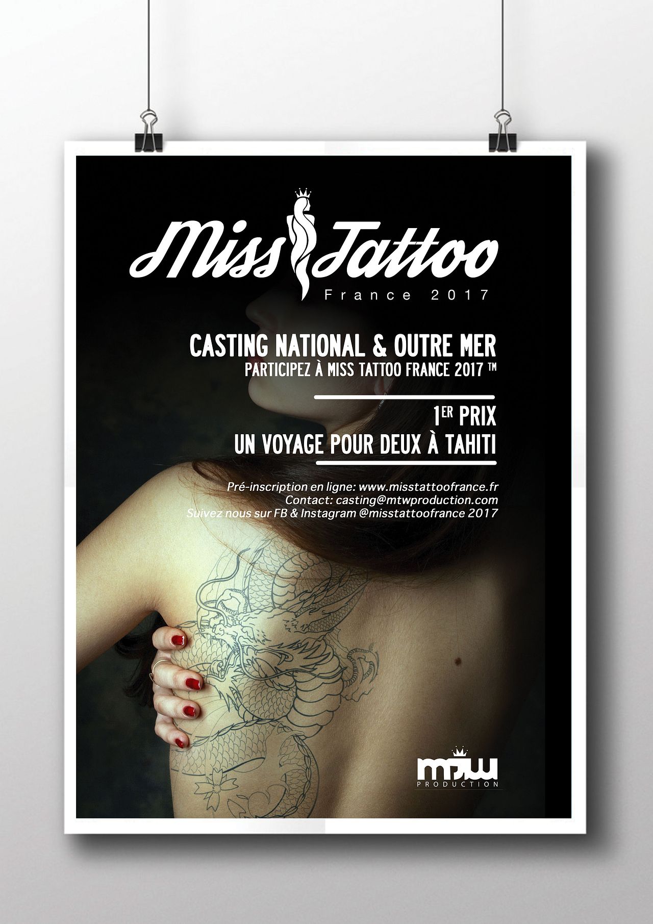 Affiche Miss Tattoo france