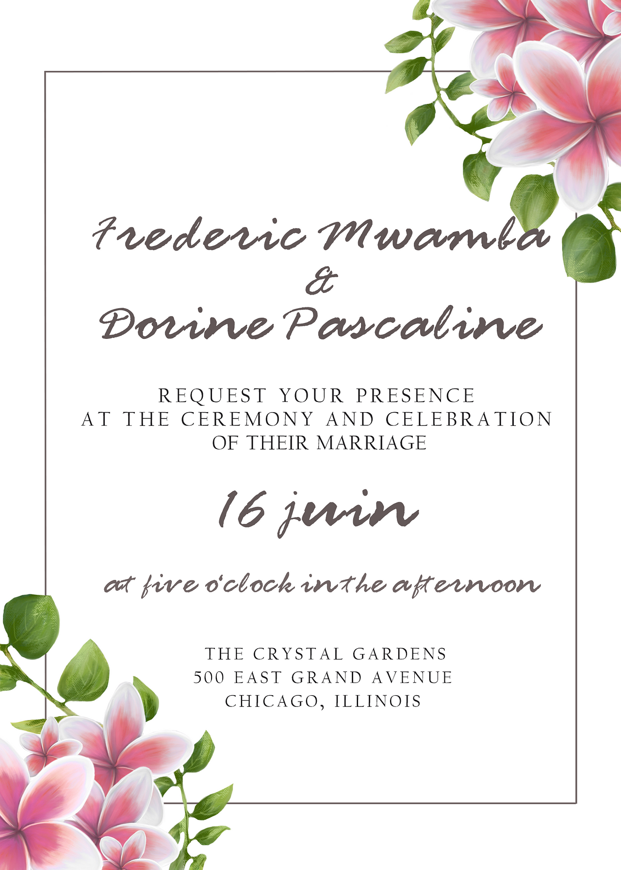 Invitation de Mariage