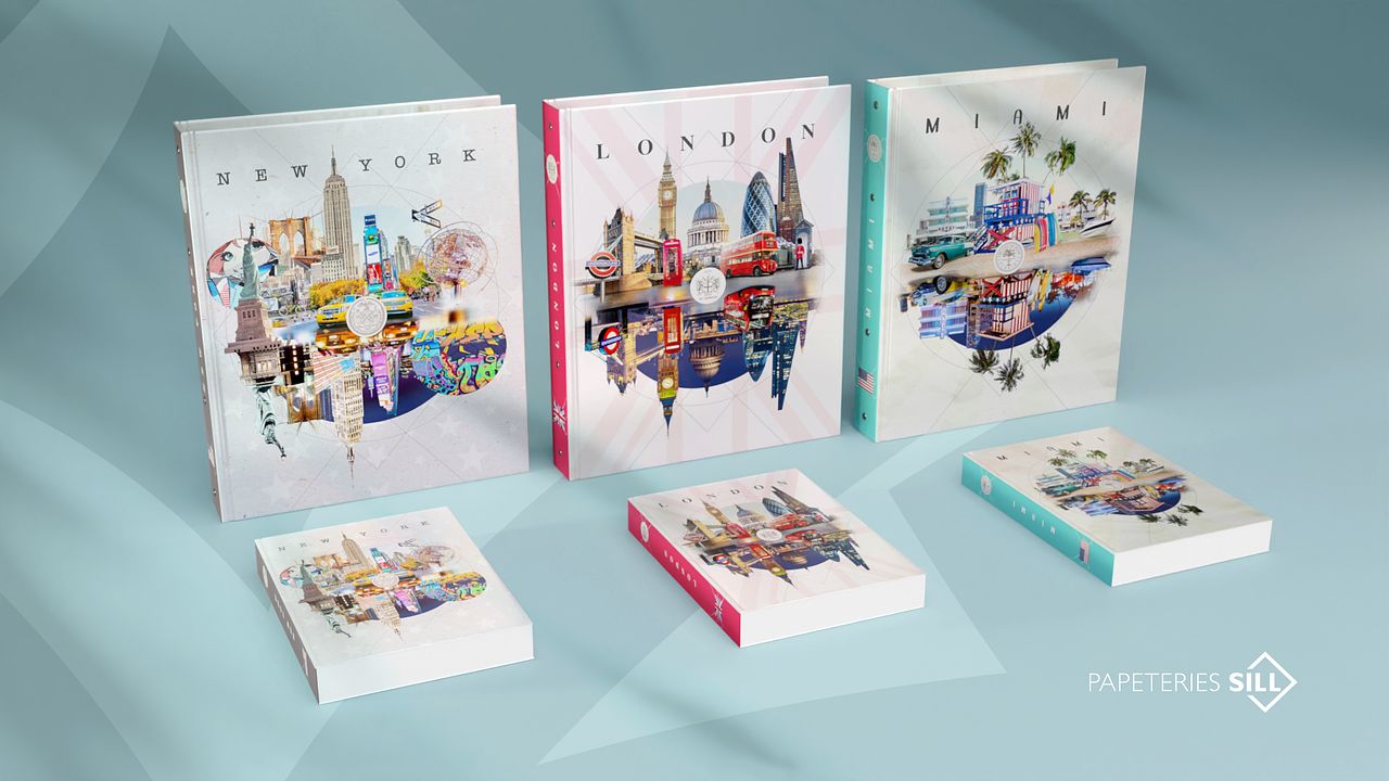 Couvertures City classeur et agenda