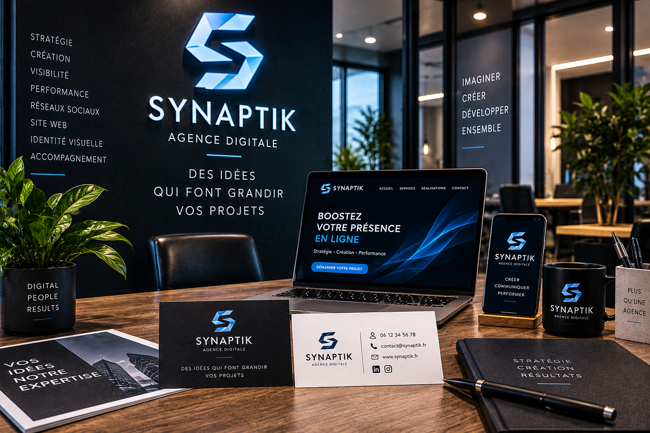 SYNAPTIK – Identité visuelle Agence digitale