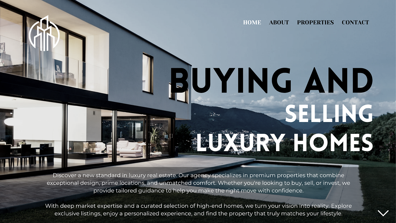 Site internet d'une agence immobilière