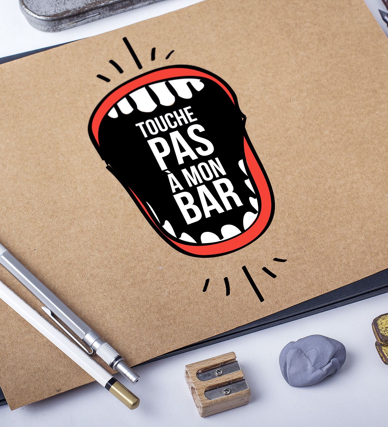 Logo touche pas à mon bar