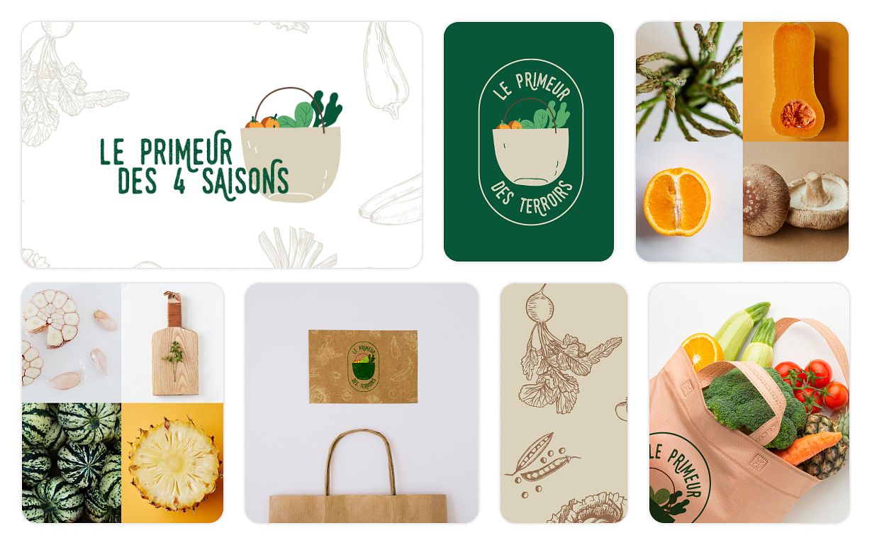 Logo et identité visuelle - produits bio et locaux