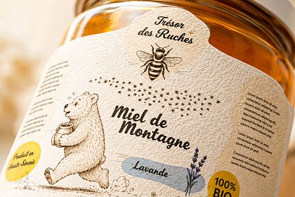 Etiquette Pot de miel // Trésor des ruches