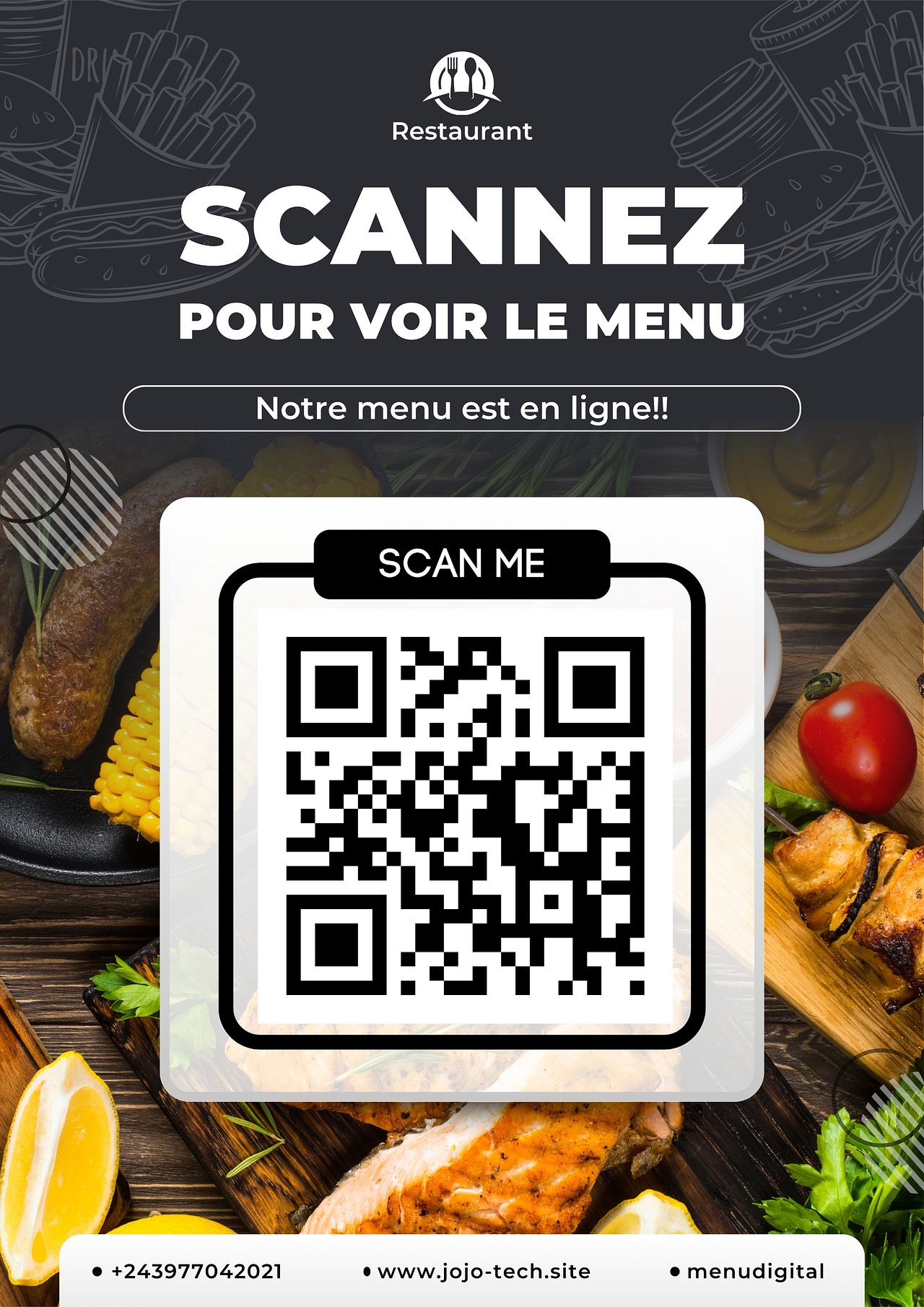 Menu par code Qr