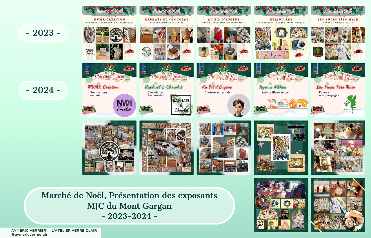 Exposants du Marché de Noël pour MJC Mont-Gargan