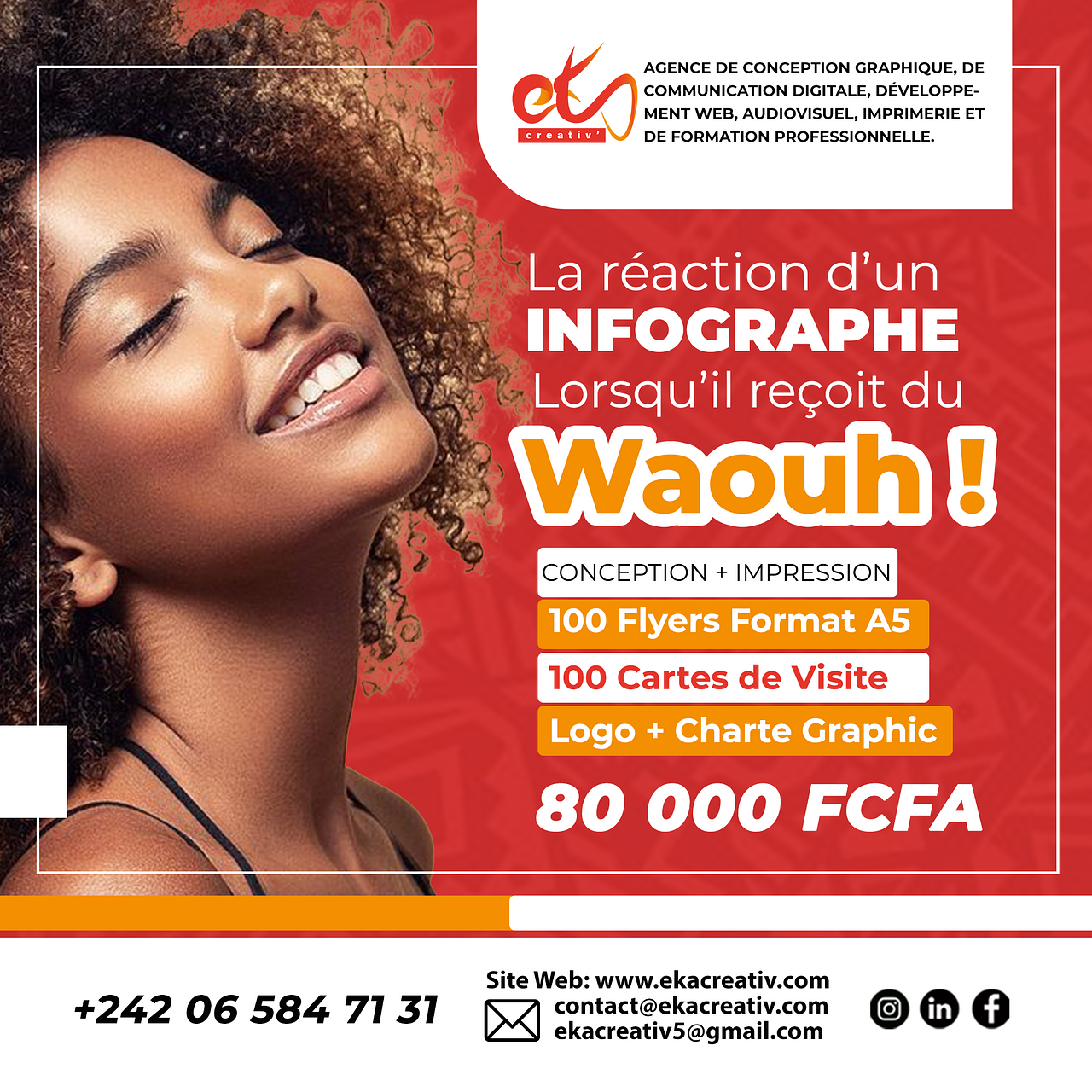 Affiche de communication digitale 