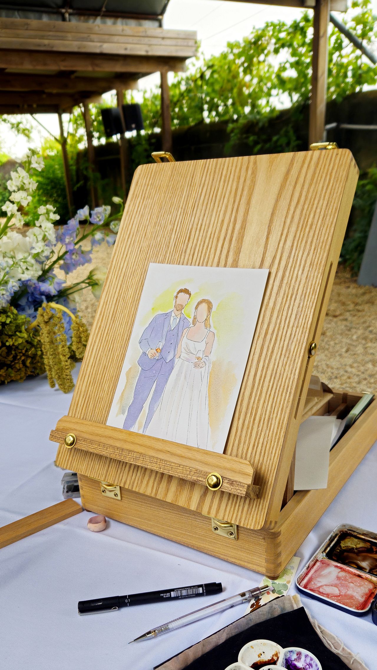 Live painting mariage