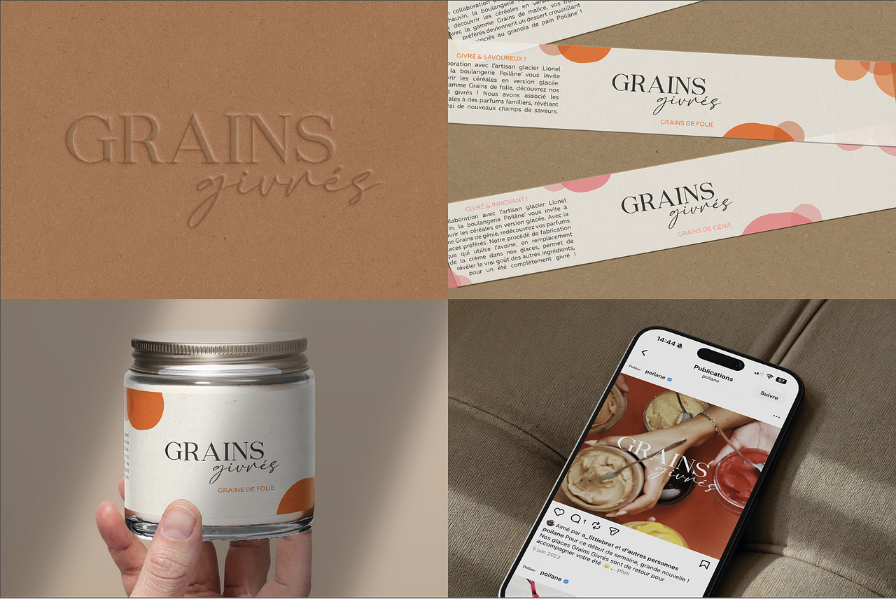 Identité visuelle "GRAINS GIVRÉS" - POILANE