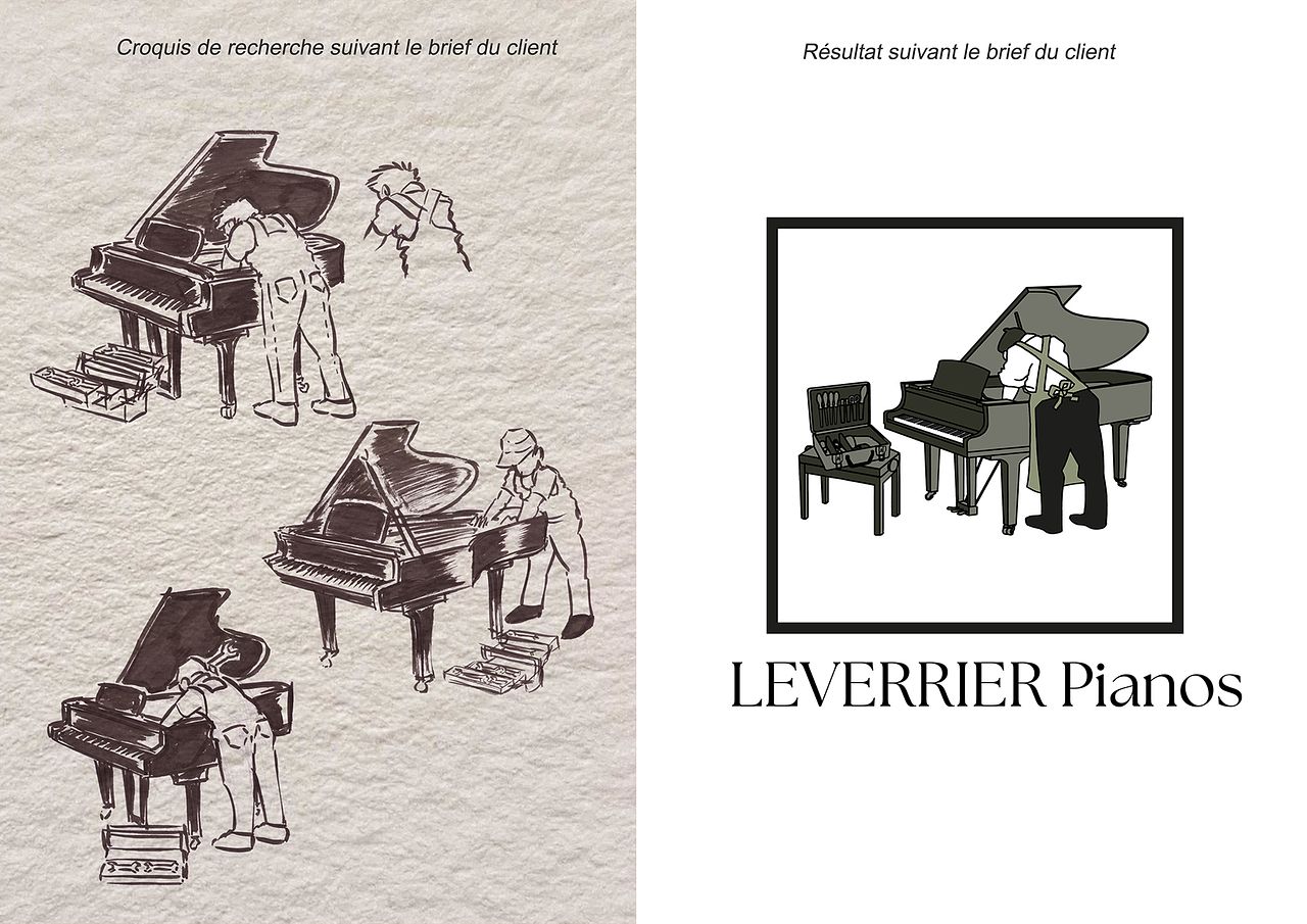 Logotype pour Leverrier Pianos