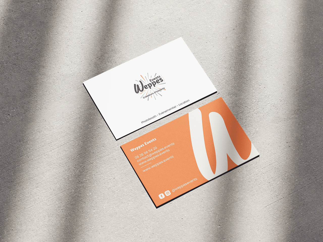 Carte de visite et logo Weppes Events