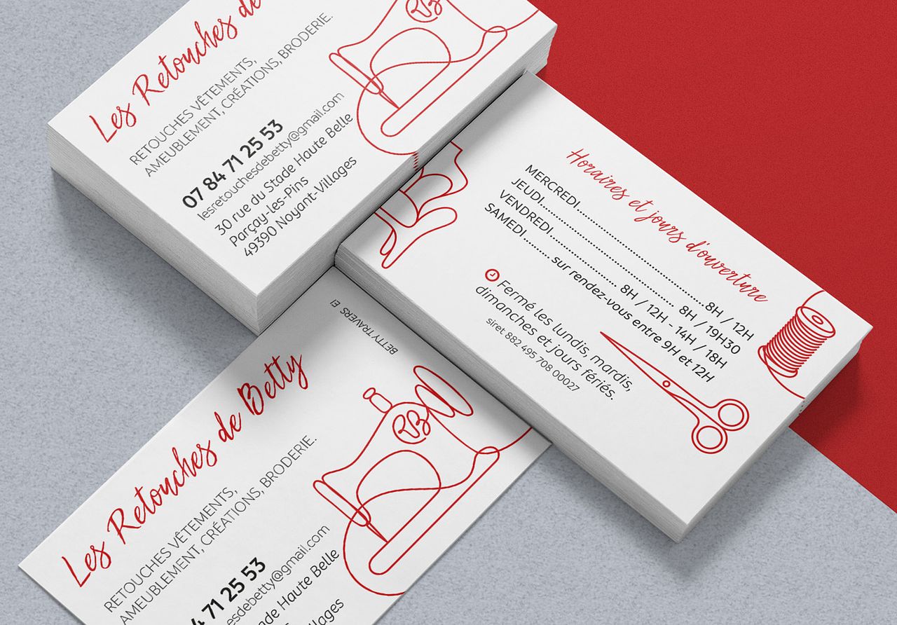Cartes de visite - Les retouches de Betty