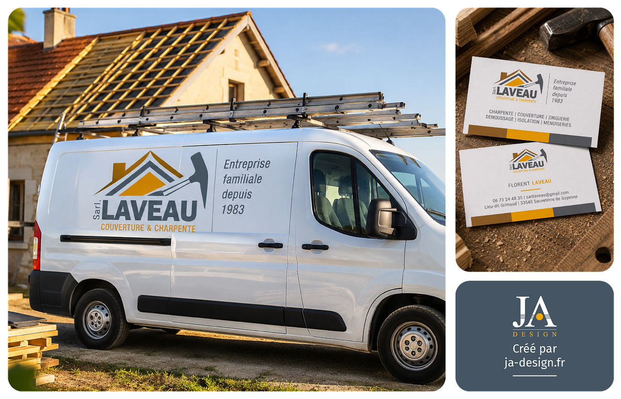 Création du logo LAVEAU - Couvreur & charpente