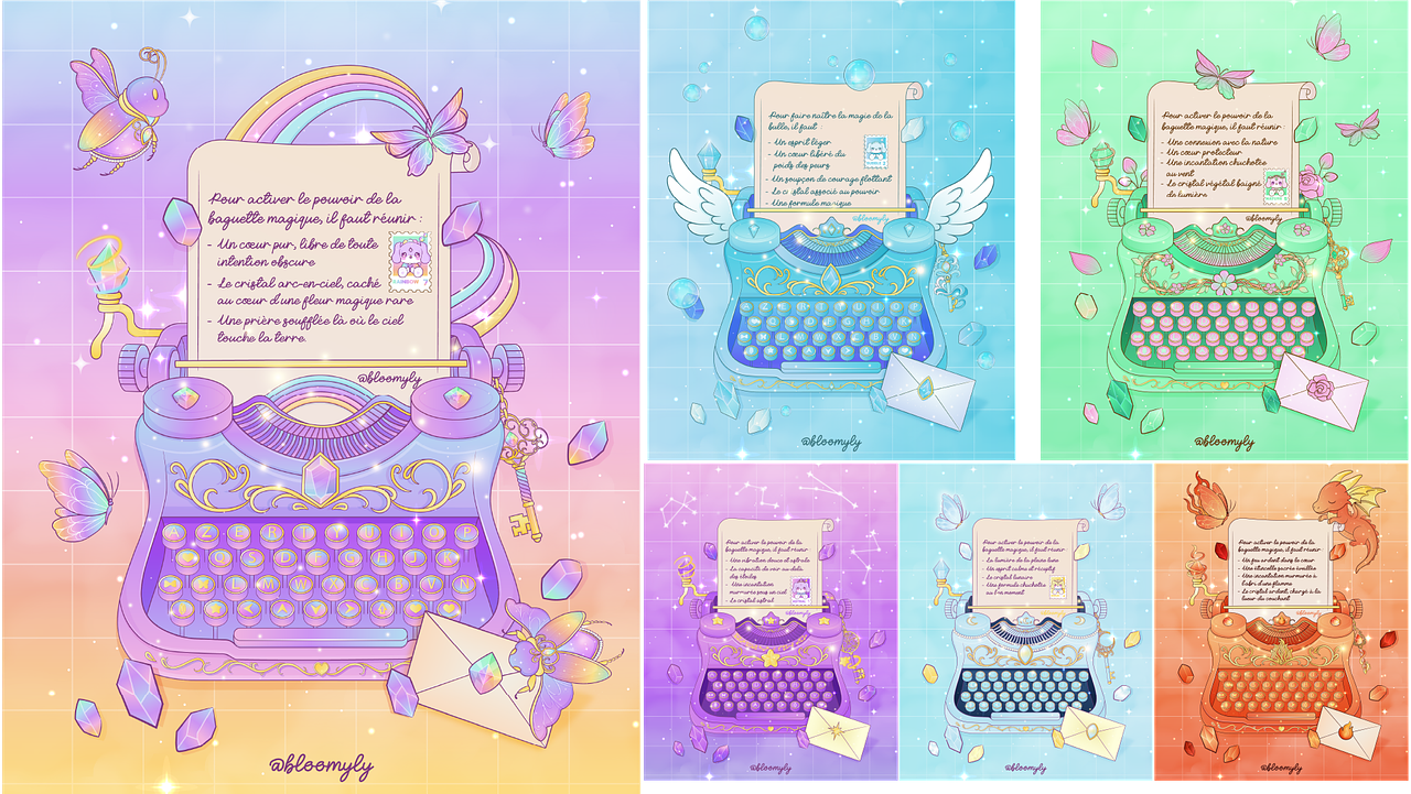 Magic artefact typewriter