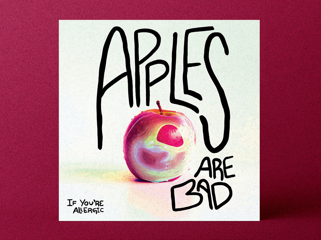 Apples are bad - Typo print