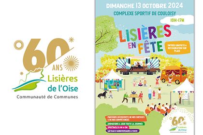 Affiche + logo  60 ans des Lisières de l'Oise
