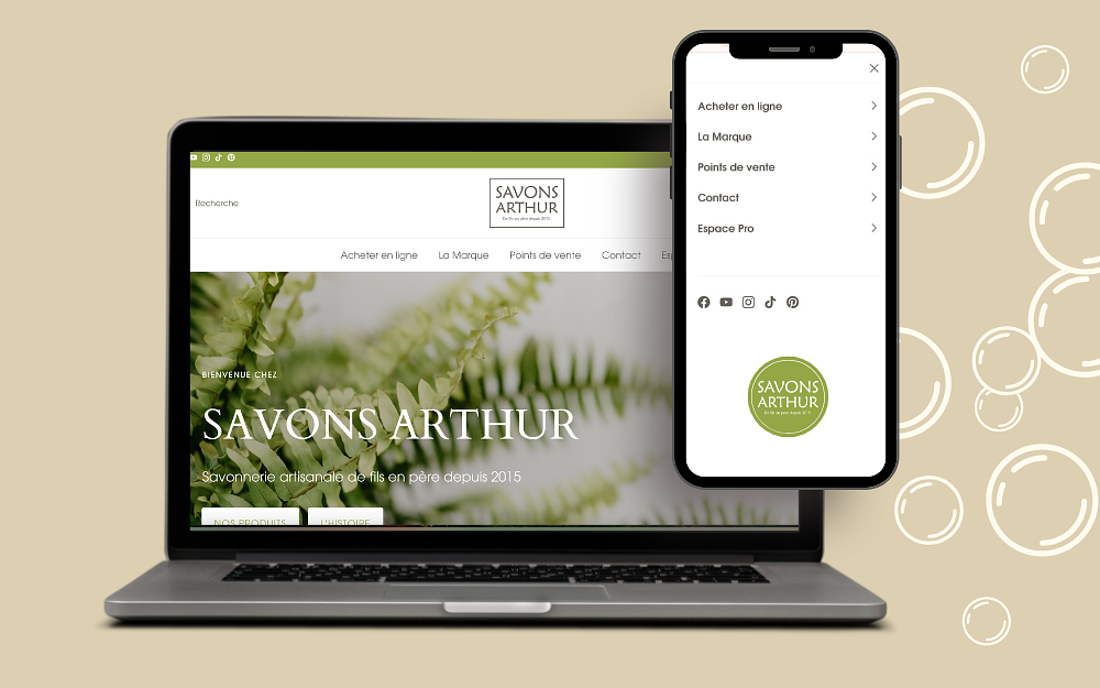Site e-commerce - Savons Arthur