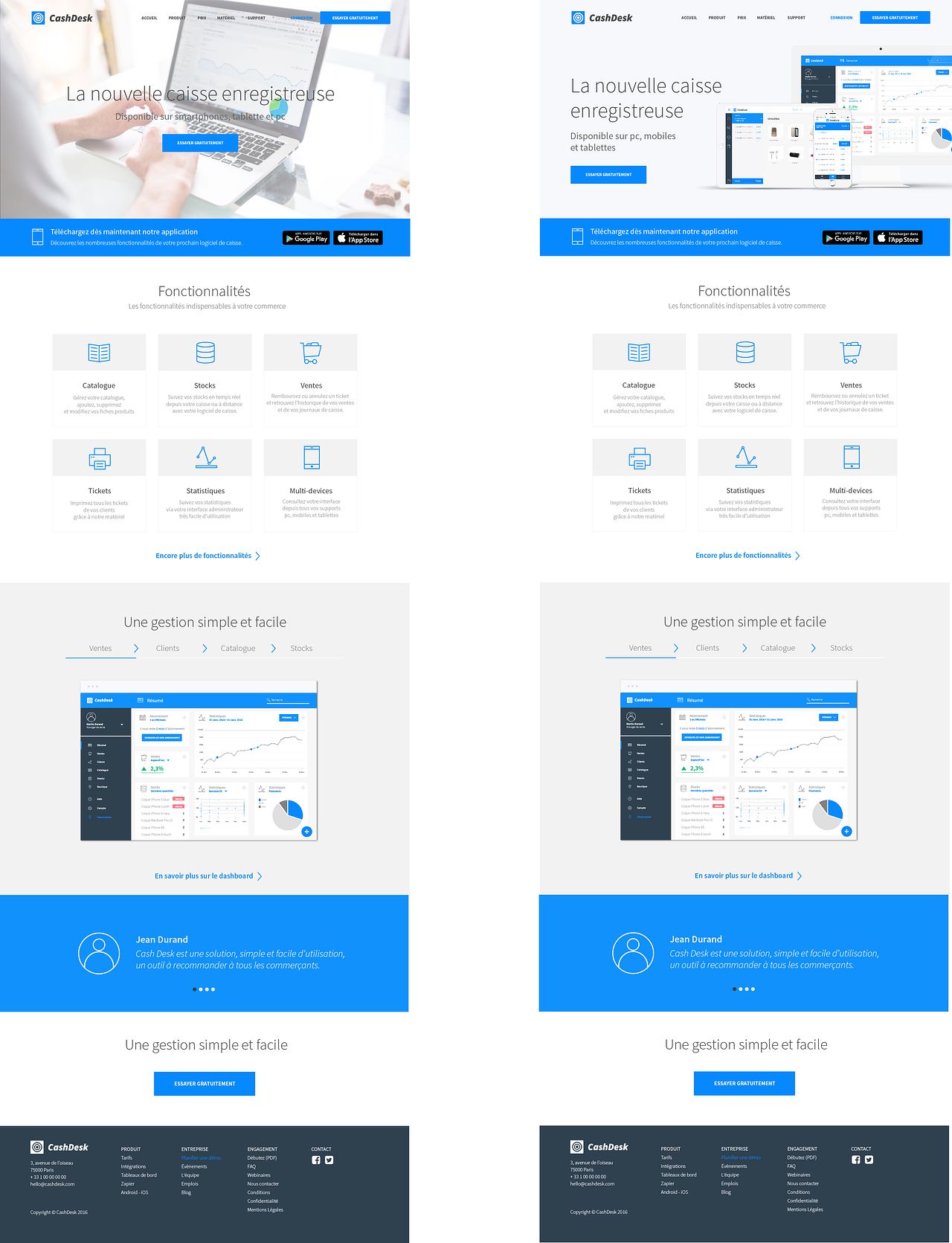Landing page