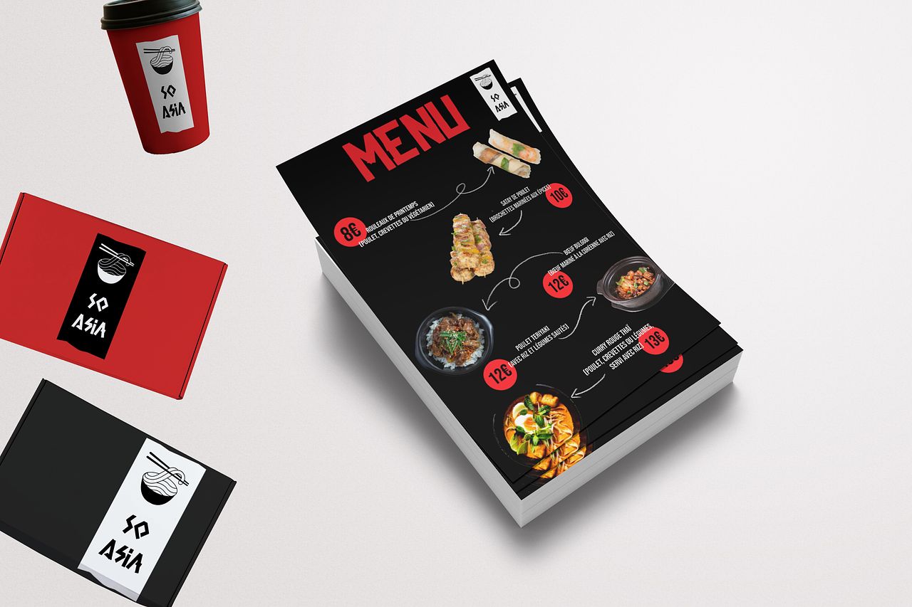 Design & Mise en Page — Menu Restaurant So Asia