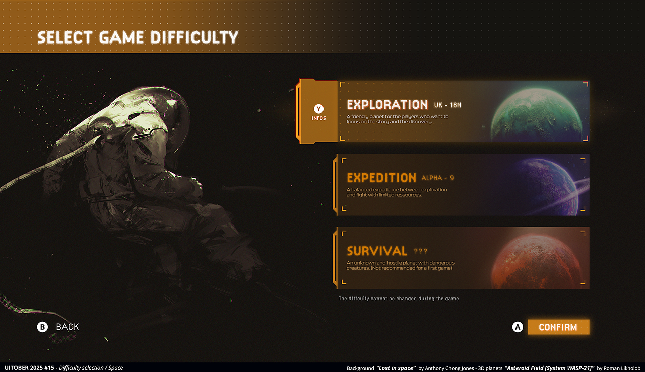 UI - Space difficulty