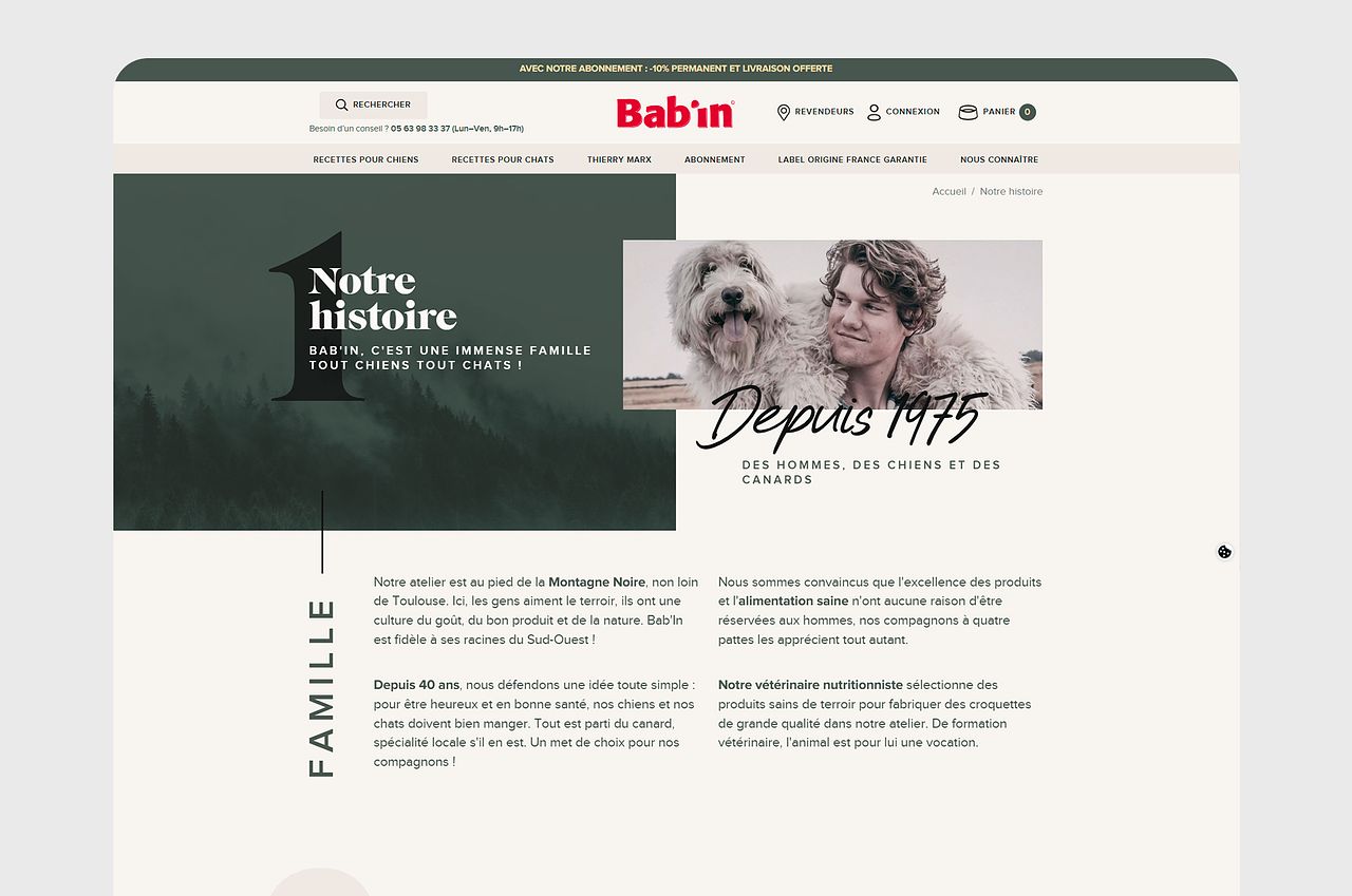 Bab'in nutrition | Conception UX/UI