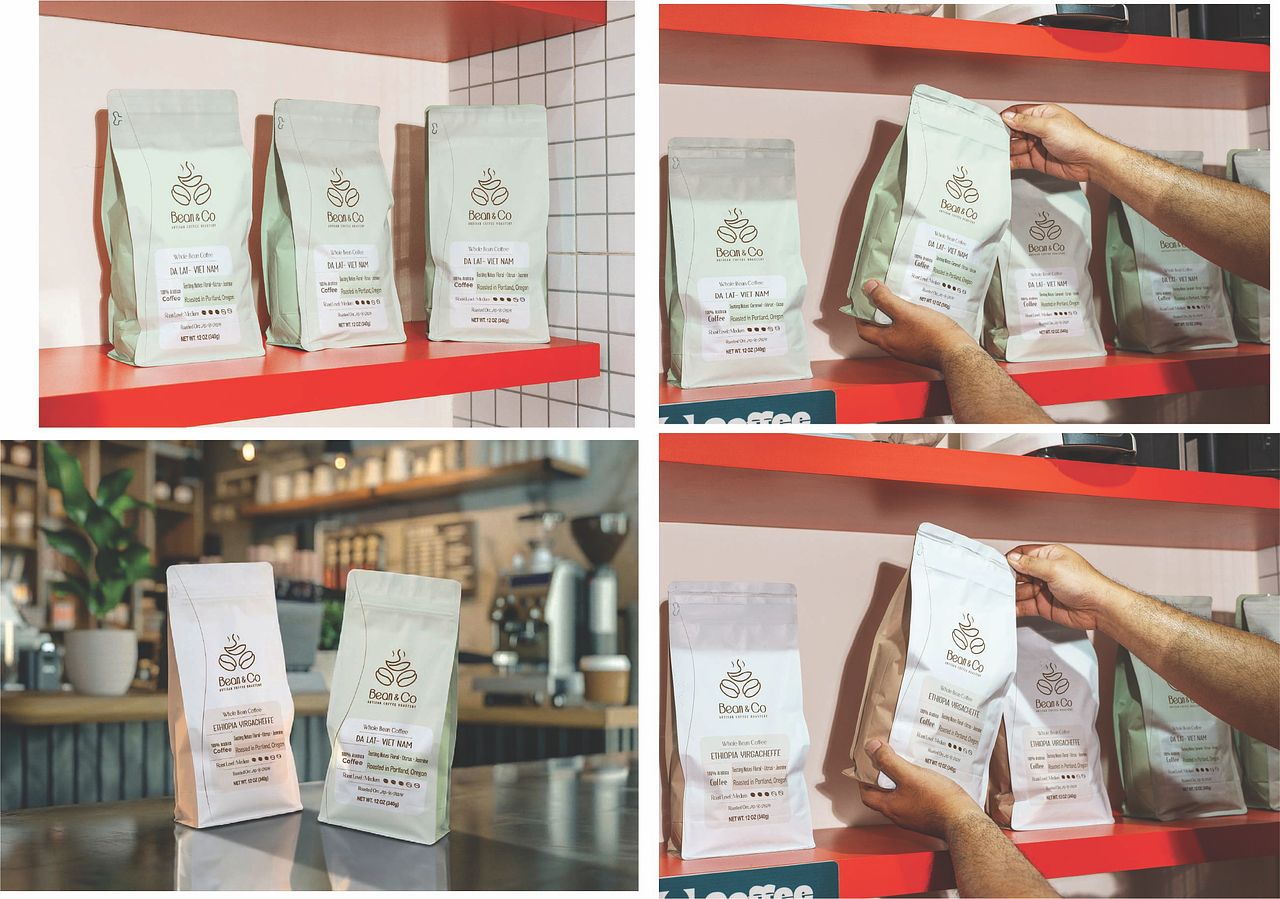 Bean & Co. – Design d'emballage de café artisanal