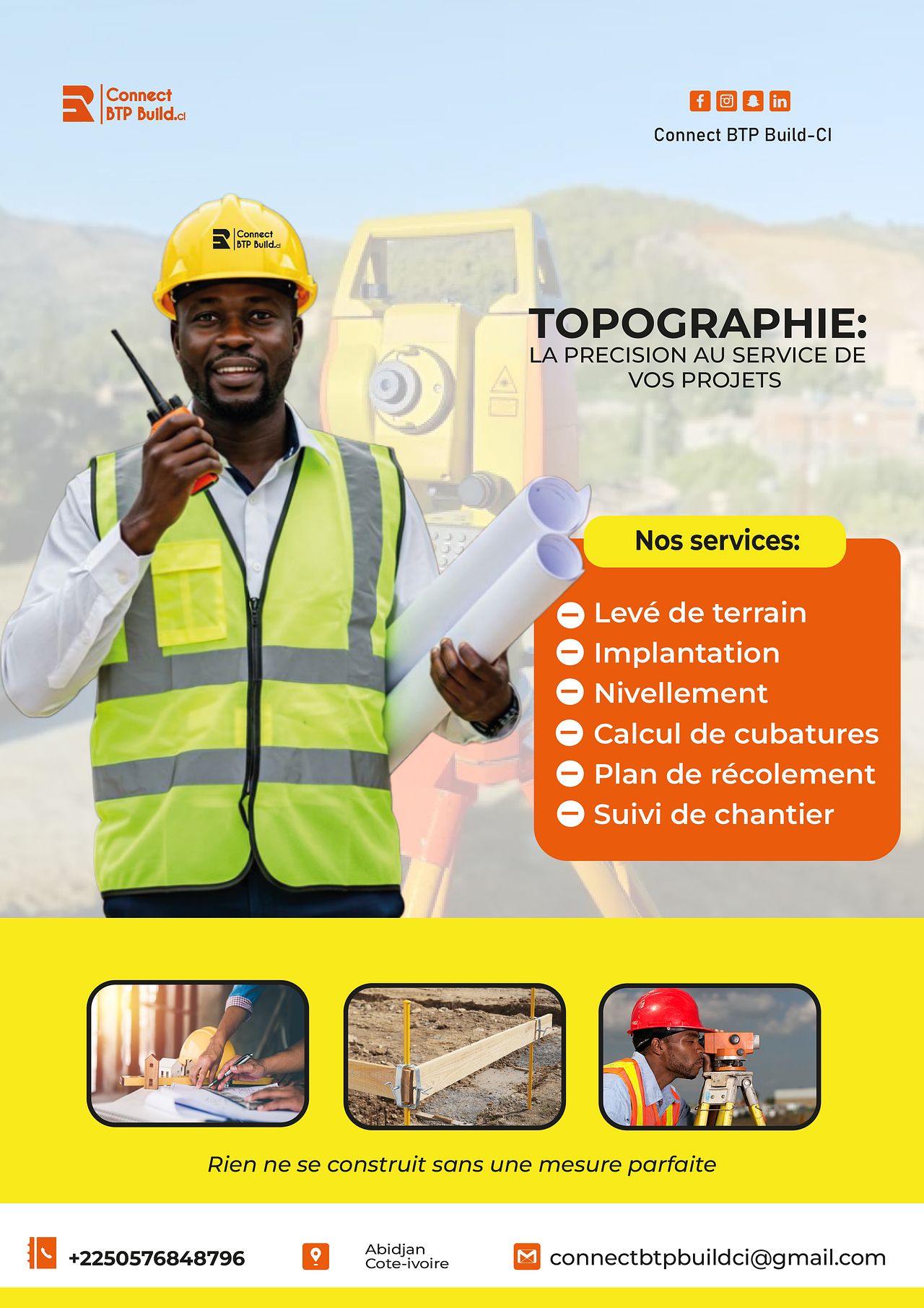 Affiche publicitaire de BTP