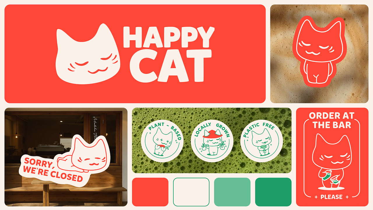 Branding café végétarien