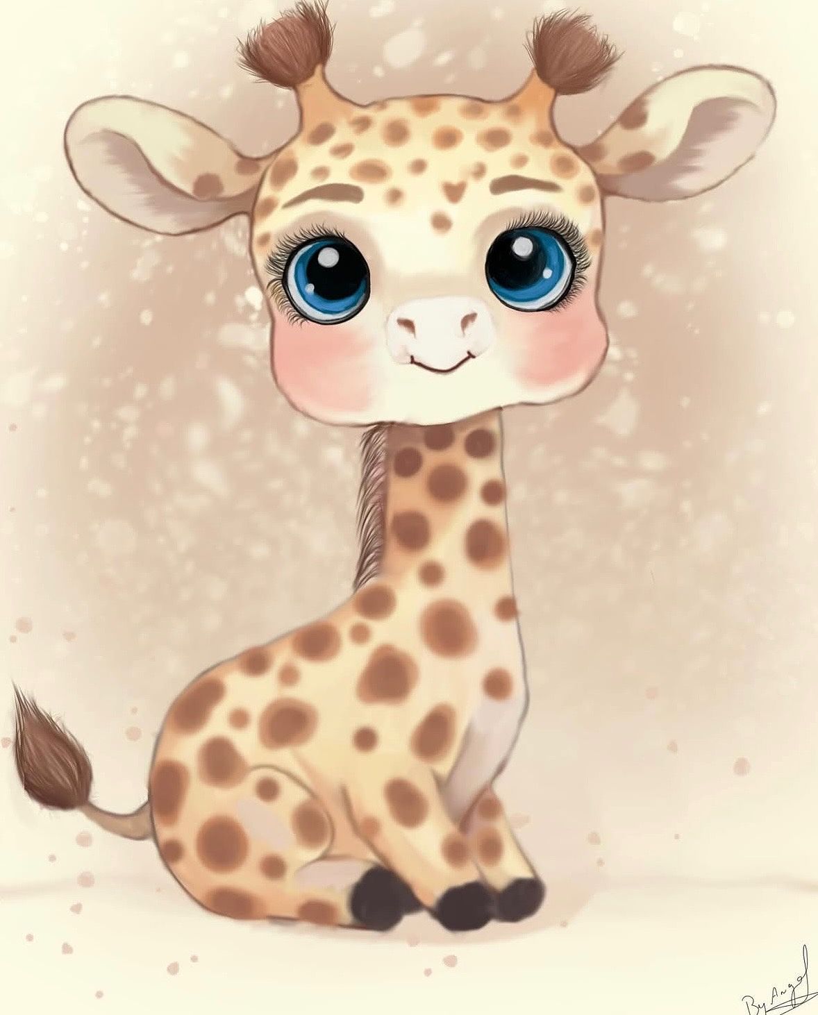 Illustration kawaii – Girafe stylisée