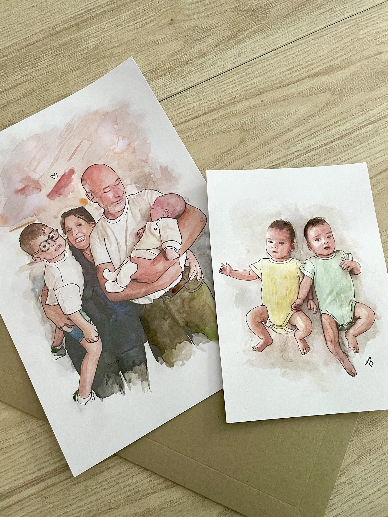 Aquarelle famille