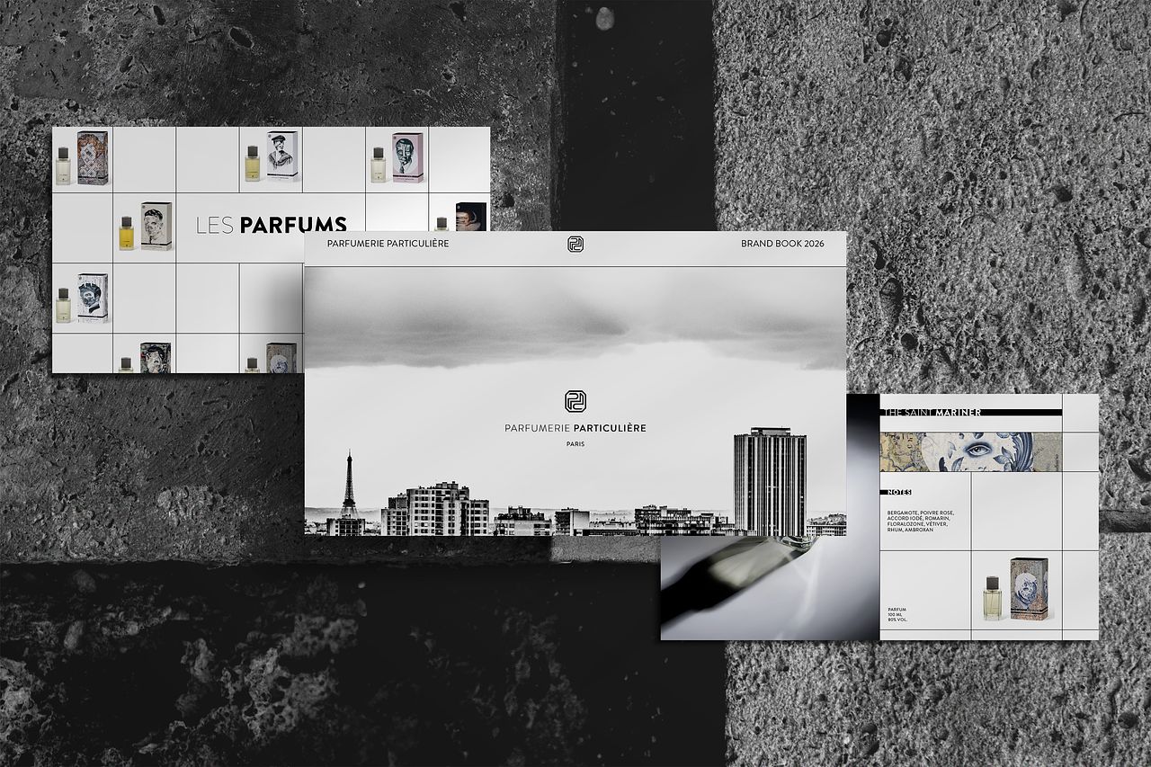 Mise en page book b2b parfumerie