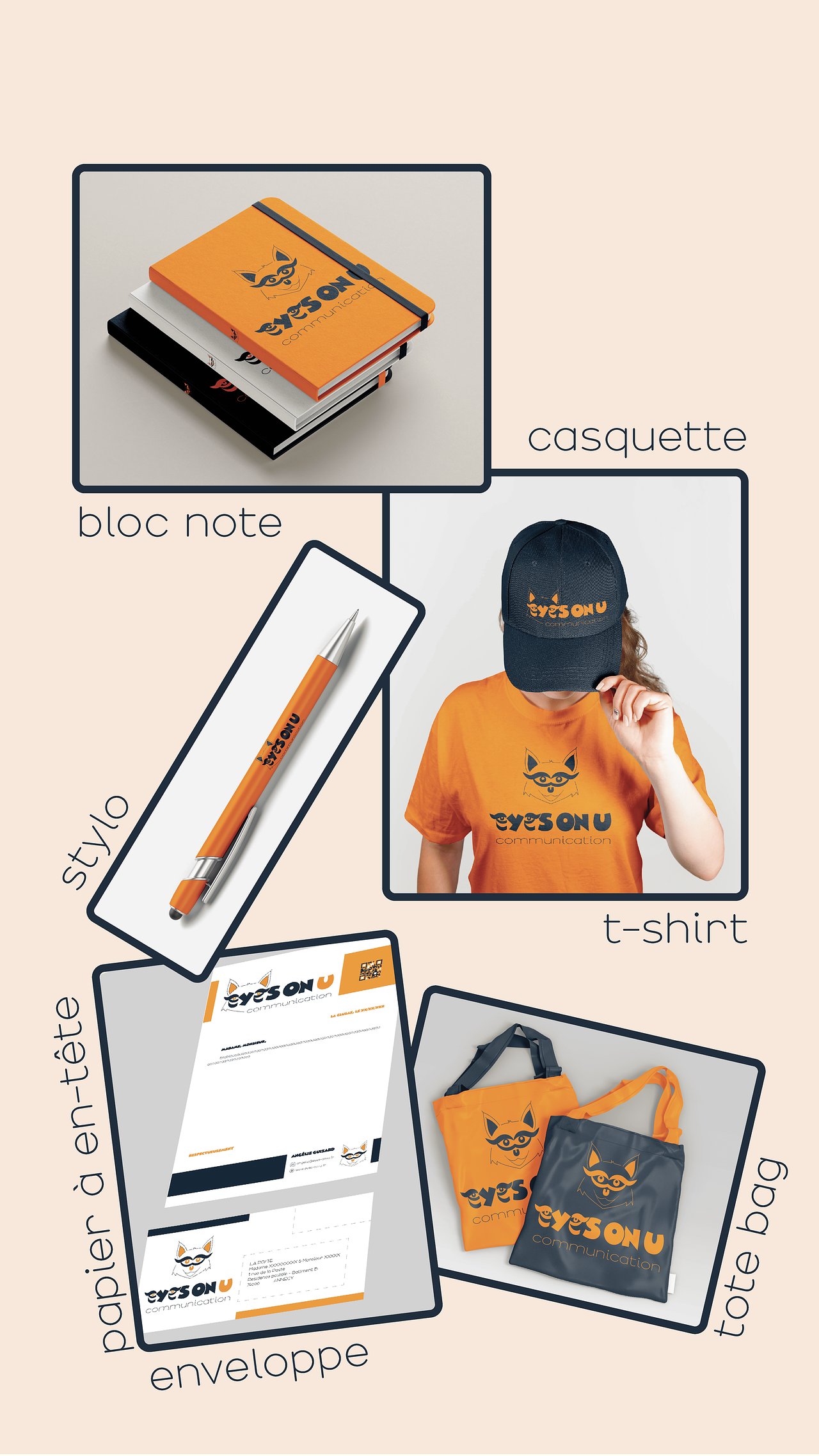 PROJET - Identité visuelle - EYES ON U - goodies &