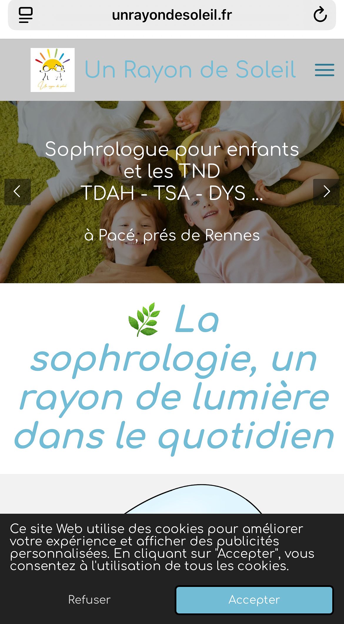 Site internet intégrale pour Sophrologue avec SEO