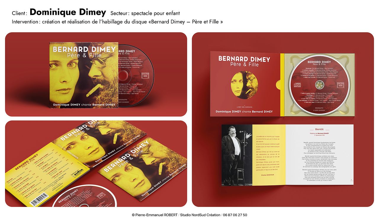 Habillage graphique d'un CD et de son livret